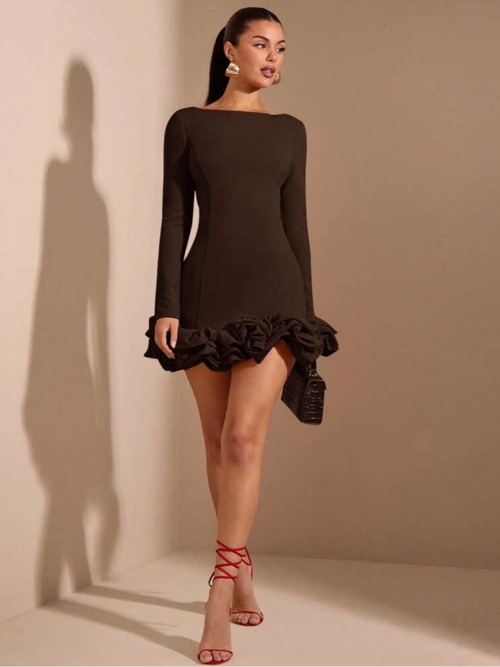 Autumn Winter  Clothing Sweet Tutu  Dress Elegant Long Sleeve